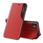 Eco Leather View Case Elegant Bookcase Type Case With Kickstand For Red Kryt iPhone 13 Mini