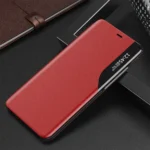 Eco Leather View Case Elegant Bookcase Type Case With Kickstand For Red Kryt iPhone 13 Pro Max