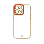 Fashion Case For Gold Frame Gel Cover Red Kryt iPhone 12 Pro Max