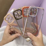 Fashion Case For Gold Frame Gel Cover Red Kryt iPhone 13 Pro Max