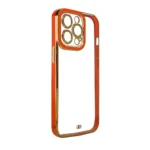 Fashion Gold Frame Gel Cover Red Kryt iPhone 12 Pro