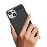 Flexible Carbon Case With A Carbon Pattern For - Blue Kryt iPhone 15