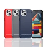 Flexible Carbon Case With A Carbon Pattern For - Blue Kryt iPhone 15