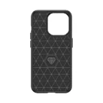 Flexible Carbon Pattern Case For Carbon Case - Black Kryt iPhone 15 Pro