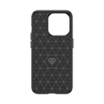 Flexible Carbon Pattern Case For Carbon Case - Black Kryt iPhone 15 Pro