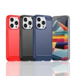 Flexible Carbon Pattern Case For Carbon Case - Black Kryt iPhone 15 Pro