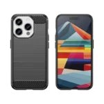 Flexible Carbon Pattern Case For Carbon Case - Black Kryt iPhone 15 Pro