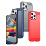 Flexible Carbon Pattern Case For Carbon Case - Blue Kryt iPhone 15 Pro Max