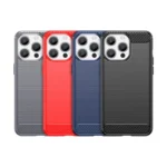 Flexible Carbon Pattern Case For Carbon Case - Blue Kryt iPhone 15 Pro Max