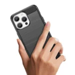 Flexible Carbon Pattern Case For Carbon Case - Blue Kryt iPhone 15 Pro Max