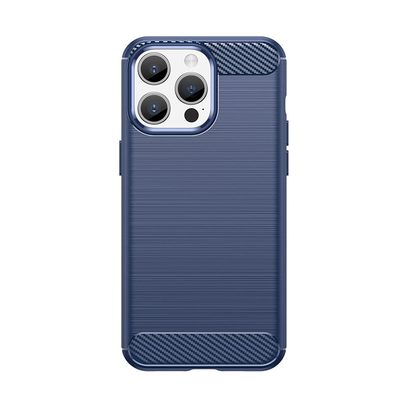 Flexible Carbon Pattern Case For Carbon Case - Blue Kryt iPhone 15 Pro