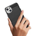 Flexible Carbon Pattern Case For Plus Carbon Case - Blue Kryt iPhone 15 Plus