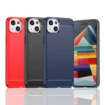 Flexible Carbon Pattern Case For Plus Carbon Case - Blue Kryt iPhone 15 Plus