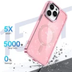Glitter Case MagSafe Pink With Glitter Kryt iPhone 16 Pro