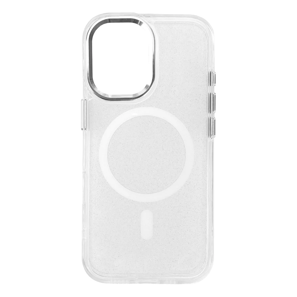 Glitter Case MagSafe White With Glitter Kryt iPhone 16 Plus