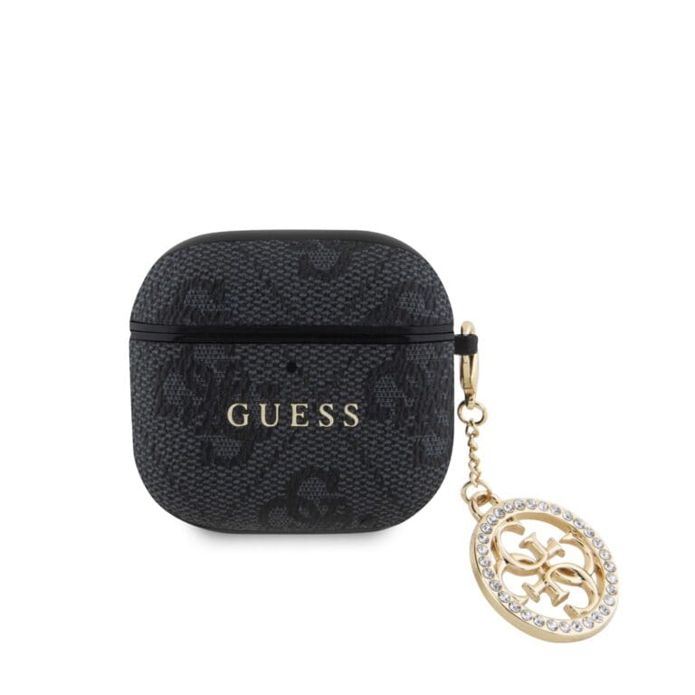 Guess 4G Script PC/PU Charm Black Kryt AirPods 4