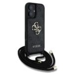 Guess PU 4G Metal Logo Crossbody Black Kryt iPhone 16