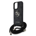 Guess PU 4G Metal Logo Crossbody Black Kryt iPhone 16
