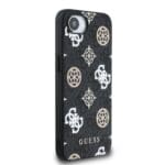 Guess PU 4G Peony MagSafe Black Kryt iPhone 16e