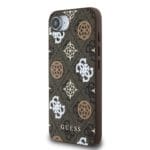 Guess PU 4G Peony MagSafe Brown Kryt iPhone 16e