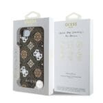 Guess PU 4G Peony MagSafe Brown Kryt iPhone 16e