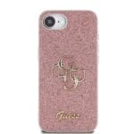Guess PU Fixed Glitter 4G Metal Logo Pink Kryt iPhone 16e
