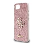 Guess PU Fixed Glitter 4G Metal Logo Pink Kryt iPhone 16e