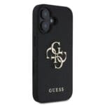 Guess PU Grained 4G Metal Logo Black Kryt iPhone 16