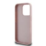 Guess PU Grained 4G Metal Logo Pink Kryt iPhone 15 Pro