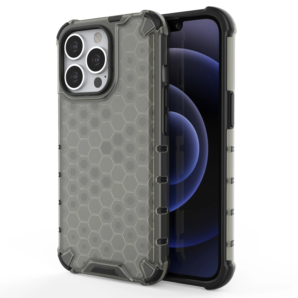 Honeycomb Case Armor Cover With Tpu Bumper For Black Kryt iPhone 13 Pro