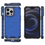 Honeycomb Case Armor Cover With Tpu Bumper For Blue Kryt iPhone 13 Pro