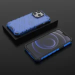 Honeycomb Case Armor Cover With Tpu Bumper For Blue Kryt iPhone 13 Pro