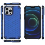 Honeycomb Case Armor Cover With Tpu Bumper For Blue Kryt iPhone 13 Pro Max