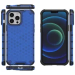 Honeycomb Case Armor Cover With Tpu Bumper For Blue Kryt iPhone 13 Pro Max