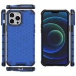 Honeycomb Case Armor Cover With Tpu Bumper For Blue Kryt iPhone 13 Pro Max