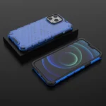 Honeycomb Case Armor Cover With Tpu Bumper For Blue Kryt iPhone 13 Pro Max