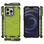 Honeycomb Case Armor Cover With Tpu Bumper For Green Kryt iPhone 13 Pro