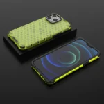 Honeycomb Case Armor Cover With Tpu Bumper For Green Kryt iPhone 13 Pro Max