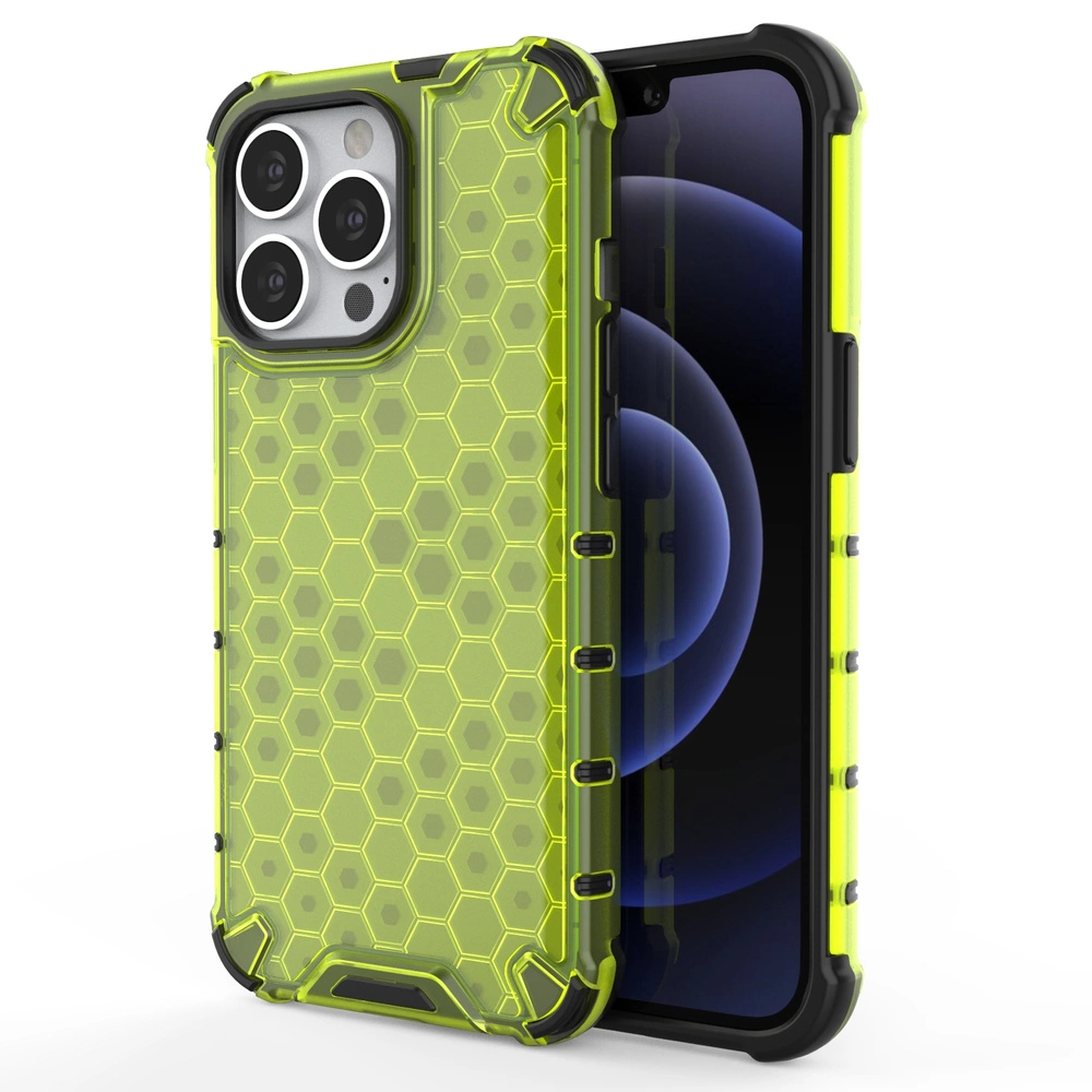 Honeycomb Case Armor Cover With Tpu Bumper For Green Kryt iPhone 13 Pro