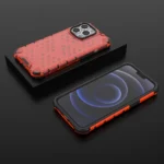 Honeycomb Case Armor Cover With Tpu Bumper For Red Kryt iPhone 13 Pro
