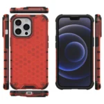 Honeycomb Case Armor Cover With Tpu Bumper For Red Kryt iPhone 13 Pro