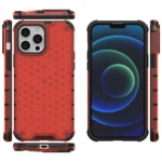 Honeycomb Case Armor Cover With Tpu Bumper For Red Kryt iPhone 13 Pro Max