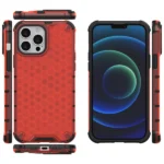 Honeycomb Case Armor Cover With Tpu Bumper For Red Kryt iPhone 13 Pro Max