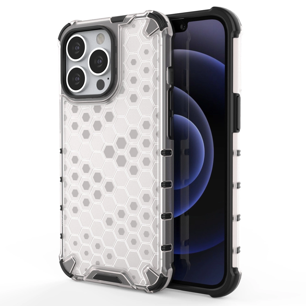Honeycomb Case Armor Cover With Tpu Bumper For Transparent Kryt iPhone 13 Pro