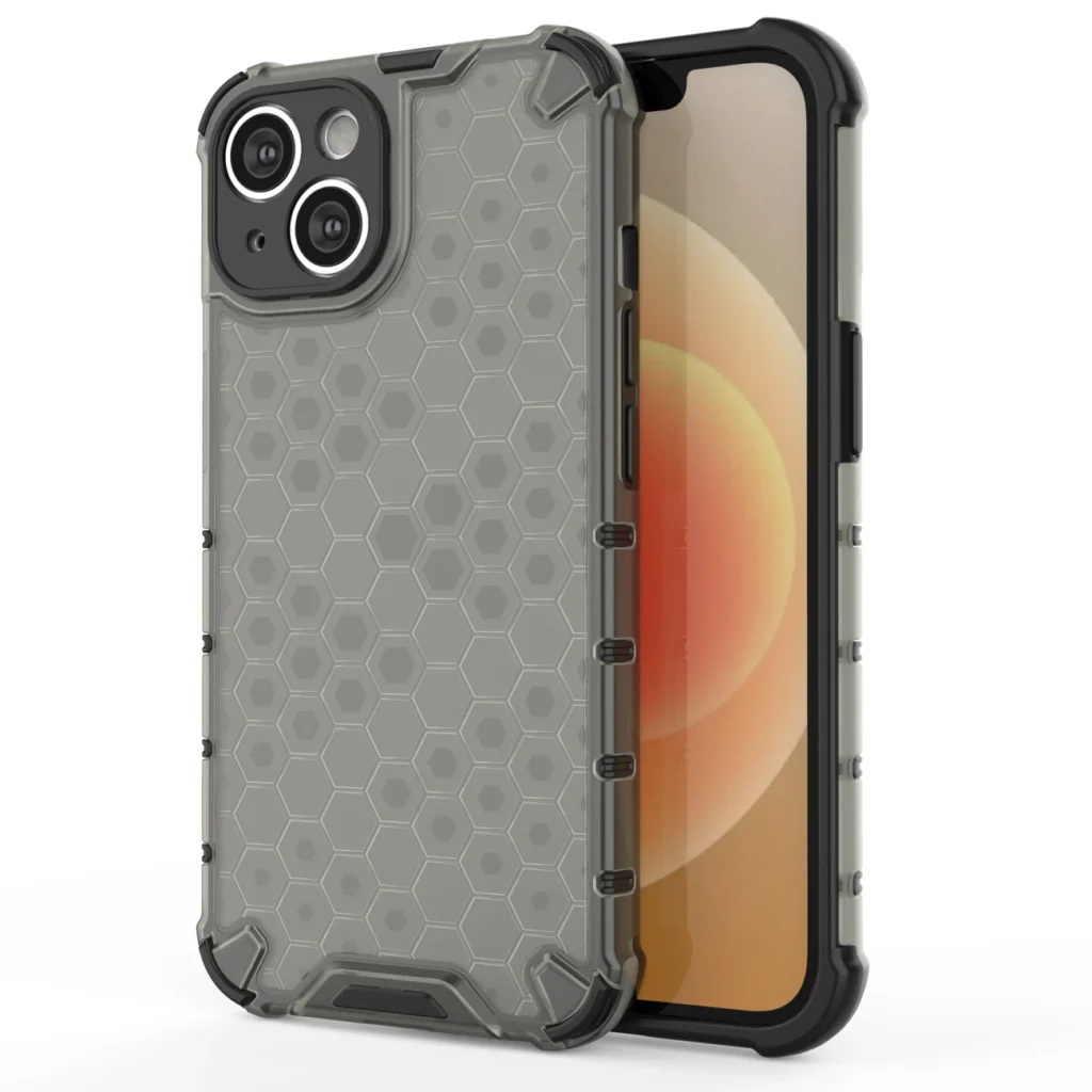 Honeycomb Case For Armored Hybrid Cover Black Kryt iPhone 14