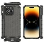 Honeycomb Case For Armored Hybrid Cover Black Kryt iPhone 14 Pro Max