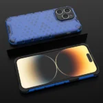 Honeycomb Case For Armored Hybrid Cover Blue Kryt iPhone 14 Pro Max