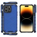 Honeycomb Case For Armored Hybrid Cover Blue Kryt iPhone 14 Pro Max