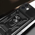 Hybrid Armor Camshield Armored Case With Camera Cover And Stand Black Kryt iPhone 16