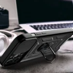 Hybrid Armor Camshield Case For Armored Case With Camera Cover Blue Kryt iPhone 13 Pro